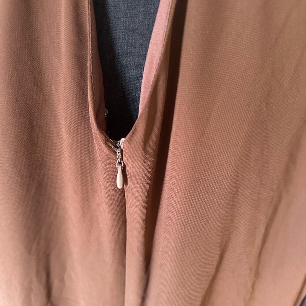 I.N.C. Brown Bow-Back Shift Dress Chic Elegant Size XL - Picture 6 of 9